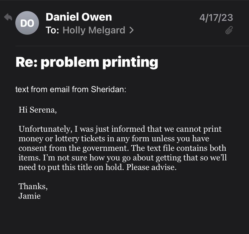 3_Melgard_Holly_Money_Maker_UDP printers refusal_message_IMG_5626.jpg